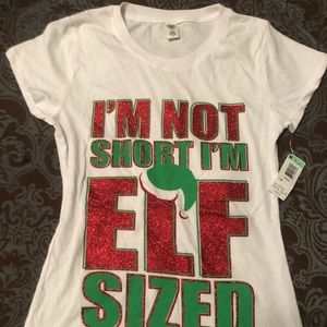 NWT Humorous sparkly Holiday tee-shirt